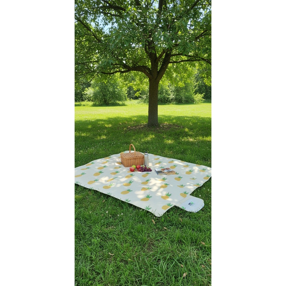 MIU COLOR Picnic Blanket Pineapple Print Large Foldable